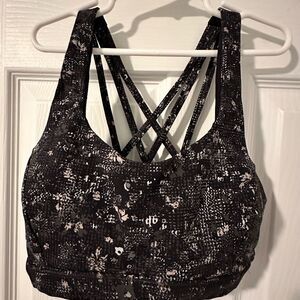 Lululemon Black and White Strappy Sports Bra - XS 4